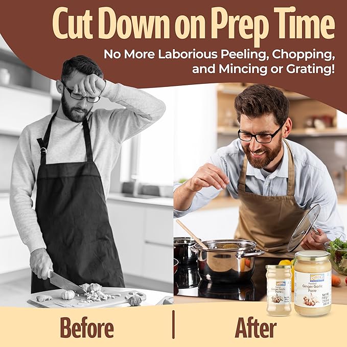 Ashoka Authentic Garlic Cooking Paste | Vegan | Gluten-Free | Kosher Certified | Non-GMO | No Colors | Made from Premium Indian Spices | 700 Grams (Pack of 1)