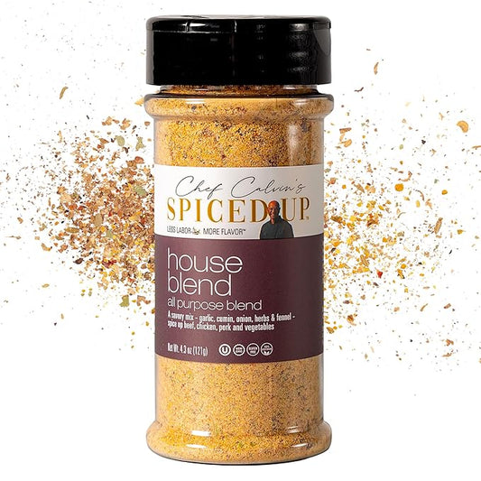 Spiced Up House Blend Seasoning ??All-Purpose Spice Mix for Cooking, Grilling & Roasting ??Vegan, Gluten-Free, Non-GMO, No Fillers ??Bold, Smoky, Savory Flavor ??5.9 oz