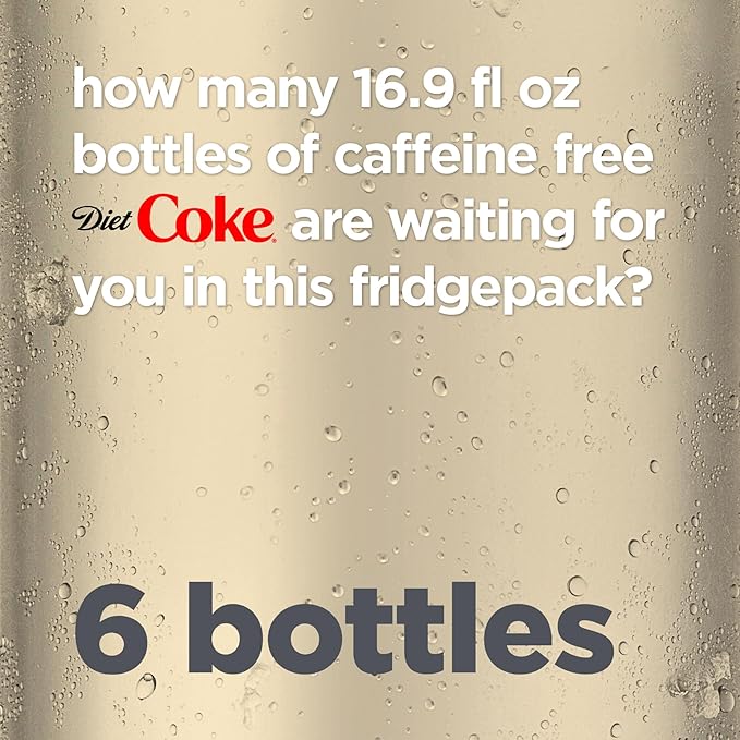 Diet Coke Caffeine Free Soda Soft Drink, 16.9 fl oz, 12 Pack
