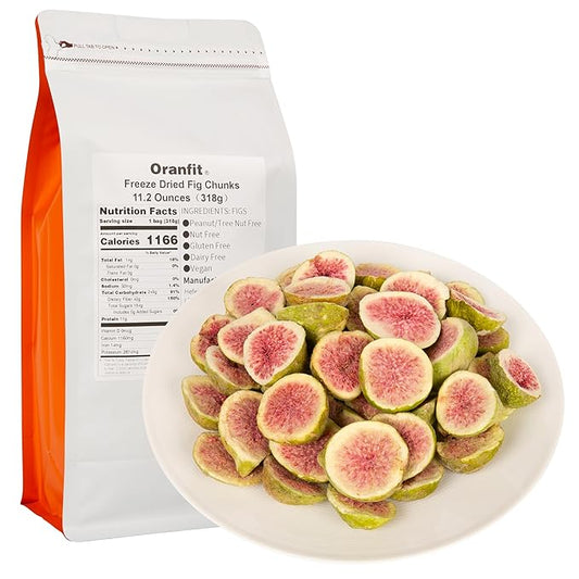 Oranfit Freeze-Dried Fig Chunks, 11.2 Ounces/318g (75-105 Chunks)