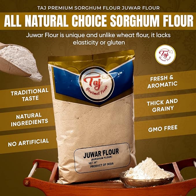 TAJ Premium Sorghum Flour Juwar Jowar Flour, 4-Pounds