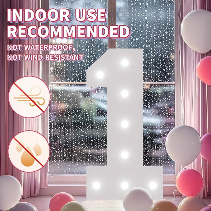 imprsv Marquee Numbers Large 25th-Birthday Decorations: Graduation 2025 New Years Decoration 3ft Light up Number Balloon for Party Birthday Decoration Foam Board Wall Number 25