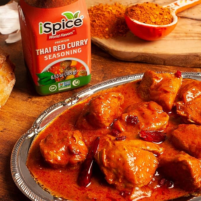 iSpice - THAI RED CURRY SEASONING World Flavor Super Spice Blend | All Natural | Ready to use as is | No preparation is necessary