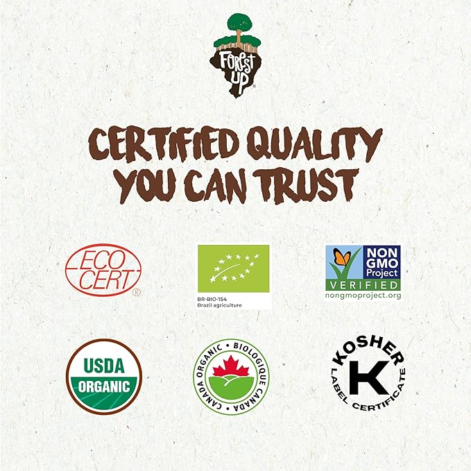 Kit of Snacks The True Organic Brazil Raw & Unsalted Nuts 15 oz + Tropical Mix 7 oz – – Nutrient-Rich and Practical Combo – Fresh, Vegan and Gluten Free – Forest Up