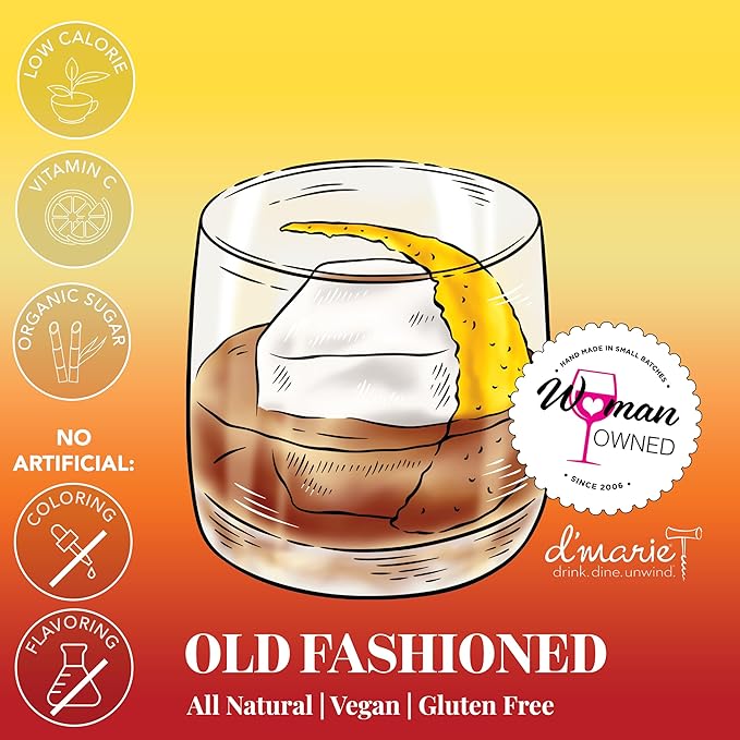 Frozen Cocktail Drink Mix - Each Bag Makes 10 Old Fashioned Slushies - Drink Powder Pouches for Alcohol - All Natural Low Sugar Mixer, No Blender Needed, 3 Pack