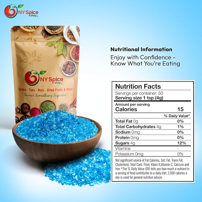 NY Spice Shop Light Blue Sanding Sugar - 3 PoundSweet Colorful Edible Sprinkles For Candy Dish - Sugar Sprinkles For Cake Decorating Cookies Basket & Dishes