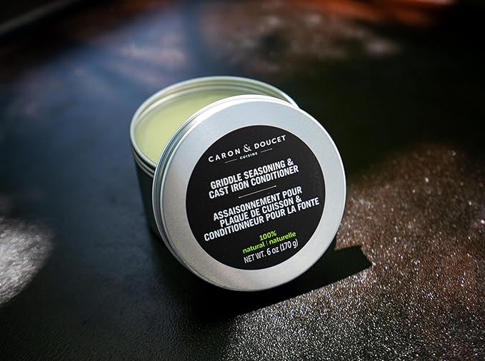 CARON & DOUCET Griddle Seasoning & Cast Iron Conditioner 2 in 1 Formula | Best For Maintaining, Protecting & Conditioning Griddle!