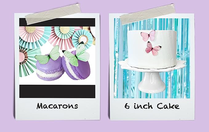 Sugar Robot Edible Butterflies for Cake Decorating- Pastel Butterfly Decorations- Assorted Size - Cake Toppers and Cupcake Toppers Made in the USA - Premium Crafted (Purple)