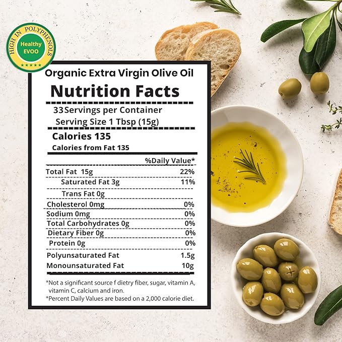 M.G. PAPPAS Italian Organic Olive Oil Extra Virgin Cold Pressed Award Winning, Unfiltered EVOO, Gluten-Free, Allergens Free Italian Olive Oil - Perfect for Salads, Dipping, Cooking, 16.9 Oz (500ml)