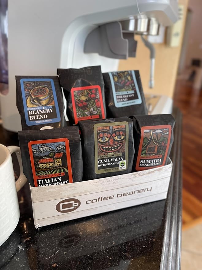 Right Roast Coffee Sampler, 6 - One Pot Sample Bags of coffee, light, medium and dark roasts