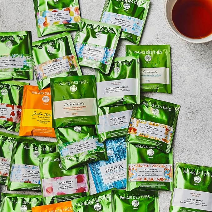 Palais des Th챕s - Organic Sencha Ariake - Japanese Green Tea - 20 Cotton Tea Bags, Serves 20 Cups