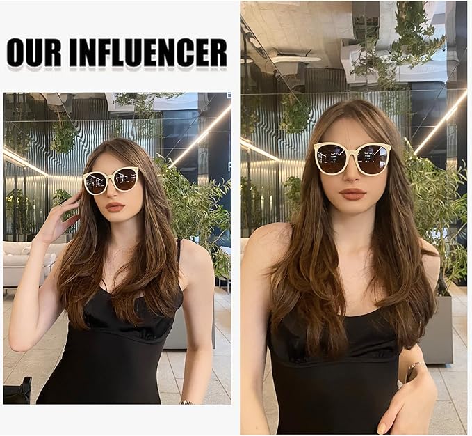 DUCO Oversized Polarized Sunglasses Womens Trendy Mirrored Shades Retro Round Vintage Light Weight UV400 Sun Glasses W016
