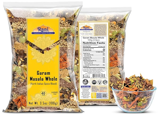 Rani Garam Masala Indian 11 Whole Spices Blend 3.5oz (100g) ~ All Natural, Salt-Free | Vegan | No Colors | Gluten Friendly | NON-GMO | Indian Origin
