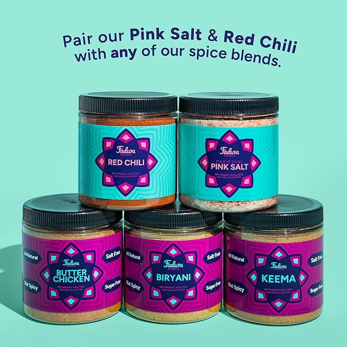 Fadwa Masala Keema Spice Mix - 4.5 oz Jar, Salt & Sugar Free, Non-Spicy Authentic Desi Spices for Pakistani & Indian Cooking, Curry, Garam Masala - No Artificial Ingredients - Gluten Free