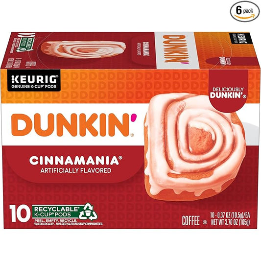 Dunkin' Cinnamania Flavored Coffee, 60 Keurig K-Cup Pods