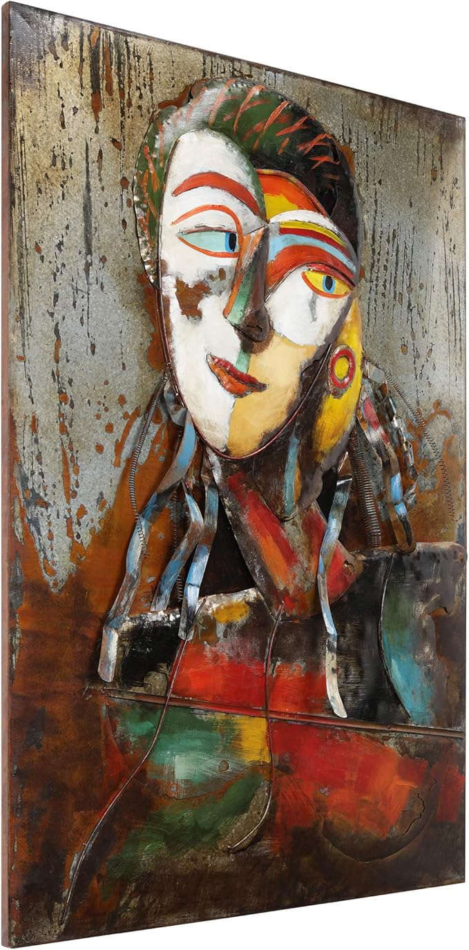 Empire Art Direct Homme I Mixed Media Iron Hand Painted Dimensional Wall Art, 60" x 40" x 3.2", Ready to Hang