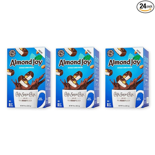 Candy Shop Cocoa Almond Joy Cocoa Mix, Hot Chocolate, Make Hot or Iced Cocoa, Made With Real Milk, Gluten Free, 1.25 oz packet (24 count)