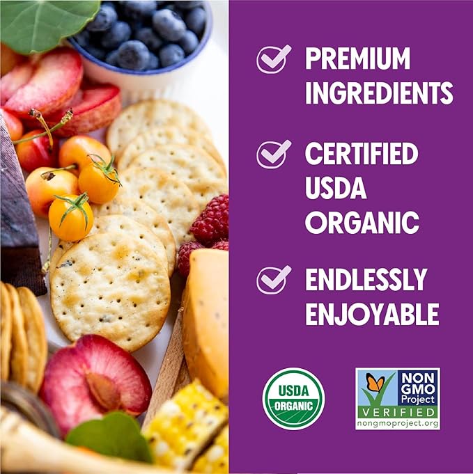 Milton's Organic Crackers Variety Bundle (Multi-Grain, Olive Oil & Sea Salt, Himalayan Salt) - Certified Organic, Non-GMO Project Verified, Kosher, Great for Charcuterie Boards - 6 Oz, Pack of 3