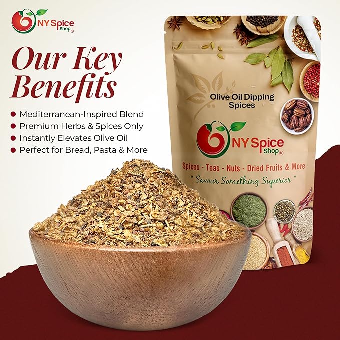 NY Spice Shop Olive Oil Dipping Spices - 1 Pound Bread Dip Seasoning Mix - Spice Blend of Natural Herbs and Mediterranean Style Spices