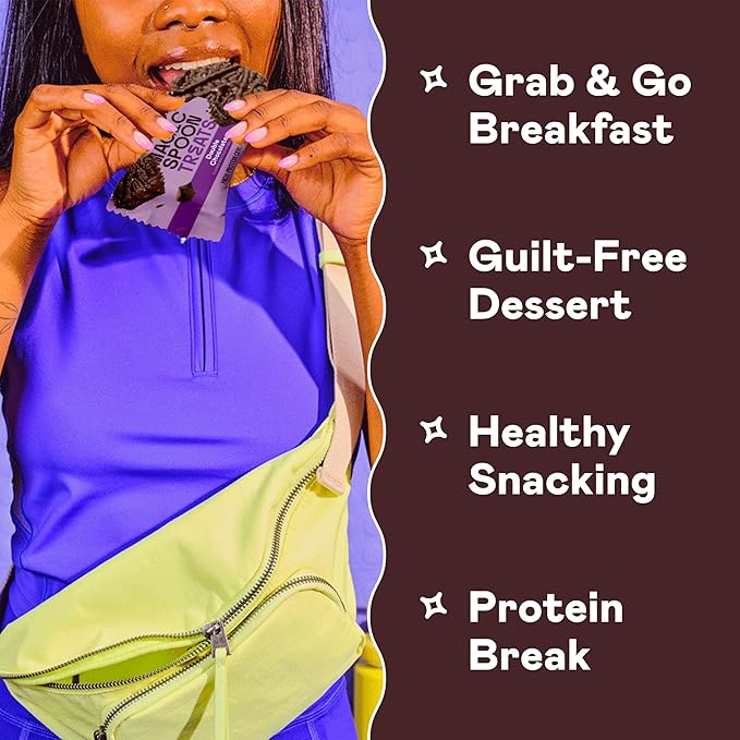 MAGIC SPOON Treats - High Protein, Low Carb, Keto Friendly, Low Sugar, Gluten Free, Crispy Protein Bar Cereal Bar, On-The-Go Healthy Snack (Double Chocolate, 24 Bars)