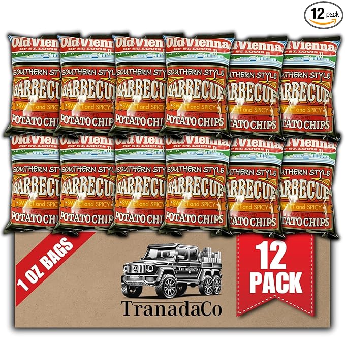 Old Vienna of St. Louis Southern Style Sweet and Spicy BBQ Chips 1oz Bags (12 Pack) Snack Box by TranadaCo