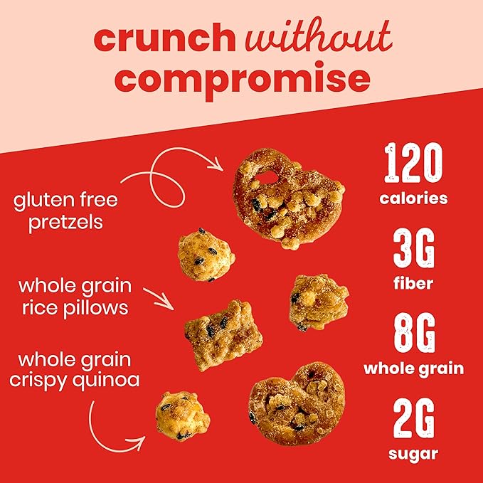 Marimix Snack Mix | Crunch Baked Sweet & Salty Savory Plant Based Naturally Gluten Free Whole Grain Fiber Charcuterie Pretzel Trail Party Mix | No Artificial Ingredients | 12 Count (Mini Sweet Chili Sesame)