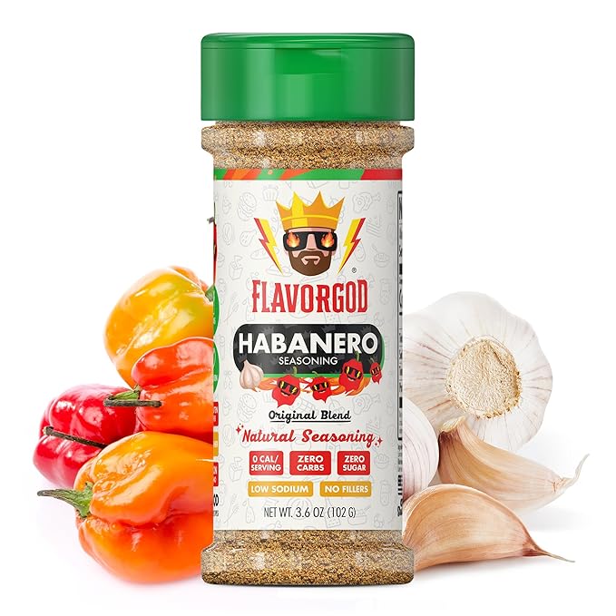 Habanero Seasoning Mix by Flavor God - Premium All Natural & Healthy Spice Blend for Burritos, Tacos, Seafood & Chicken - Kosher, Low Sodium, Dairy-Free, Vegan & Keto Friendly