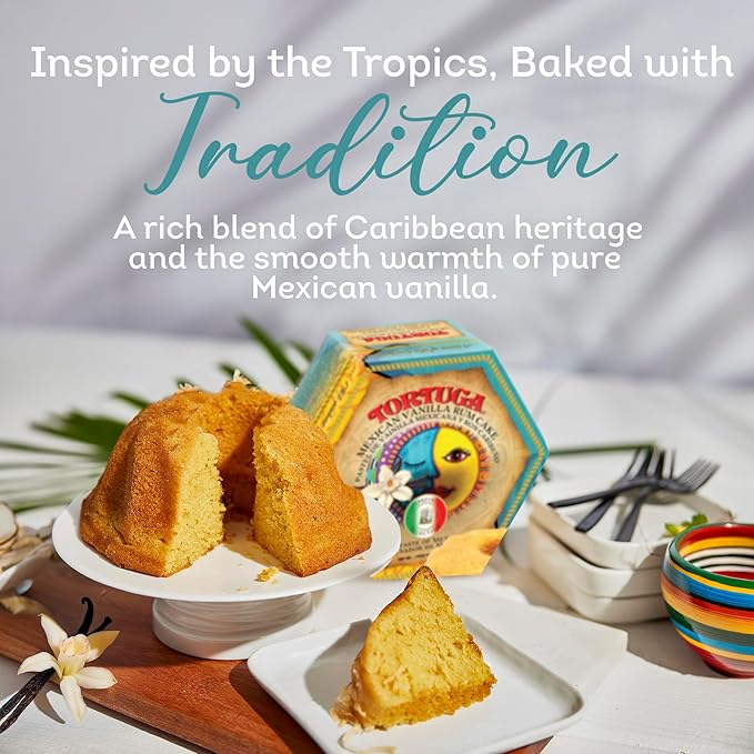 TORTUGA Caribbean Mexican Vanilla & Mamajuana Rum Cake - 2-4 oz Caribbean Rum Cakes - 4 Pack - The Perfect Premium Gourmet Gift for Stocking Stuffers, Gift Baskets, and Christmas Gifts - Great Snack Cakes for Delivery