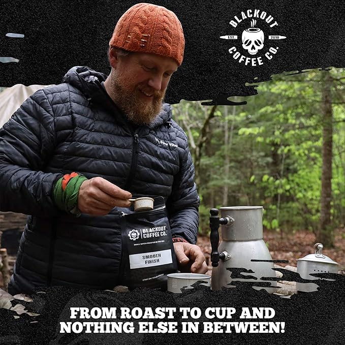Blackout Coffee Pitch Black Espresso Whole Bean Coffee ??Extra Dark Roast, European-Style, Powerfully Bold ??Freshly Roasted 12oz Bag, American Made
