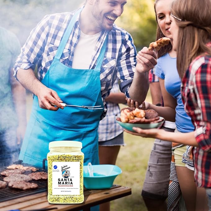Jake's Famous Santa Maria Seasoning, 22 Oz Grill Seasoning, Tri Tip, Steak, Pork, Chicken, BBQ Rub, Brisket Rub, Sugar Free, Gluten Free, Traditional Style, (1.38 Pounds)