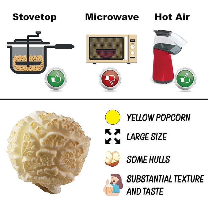 Princeton Popcorn Mushroom Popcorn Kernels Extra Large - Easy-Eating, Farmer Direct Non-GMO Gluten Free Bulk Popping Corn, Popcorn Kernels for Oil Pop or Hot Air, Microwave Air Popper or Stovetop 50lb Bag