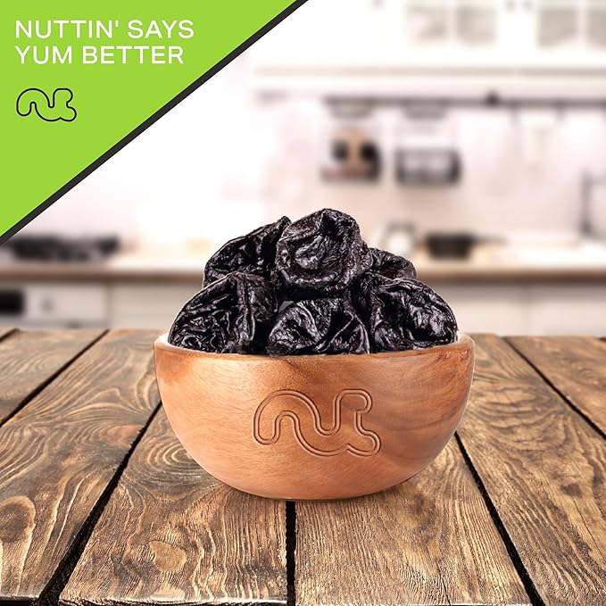NUT CRAVINGS - Dried Prunes Pitted Unsweetened, Dry Plums No Sugar Added, Unsulphured (8oz, 1 Pack) Bulk Dry Fruits Packed Fresh in Resealable Bag - Sweet Healthy Snack, Naturally Grown, Vegan, Kosher
