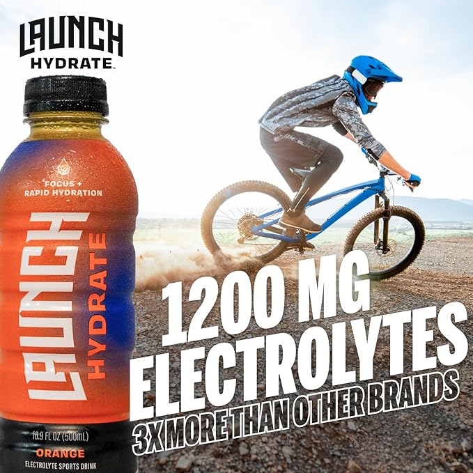 Sports Drink 12-Pack ??Orange Flavor ??Real Cane Sugar, 3x Electrolytes, Cognizin for Focus, Natural Juice, No Artificial Dyes ??Trusted by Perfect Game