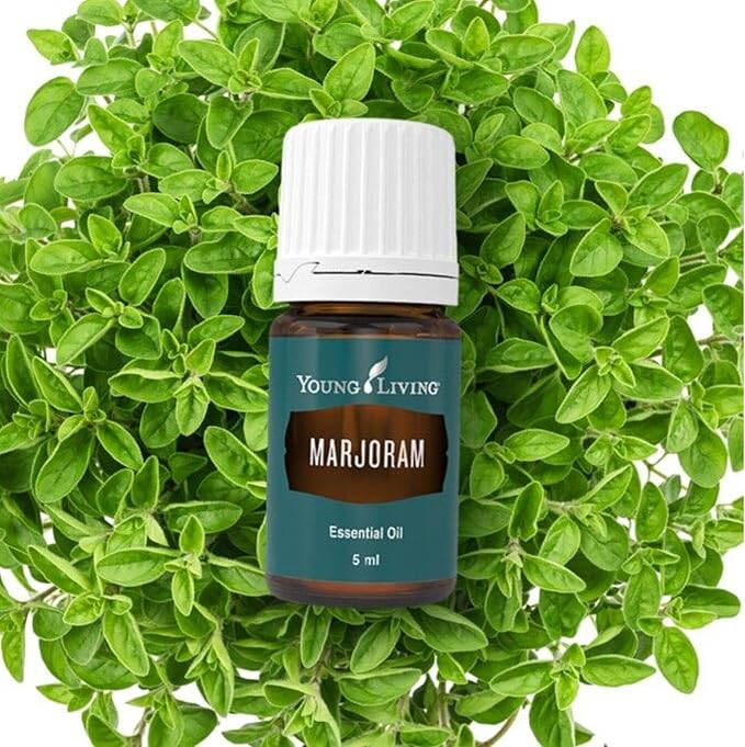 Young Living - Marjoram Essential Oil 5 ml | Soothing Muscle Relief | Aromatherapy for Relaxation | Ideal for Massage | Diffusing for a Calming Environment