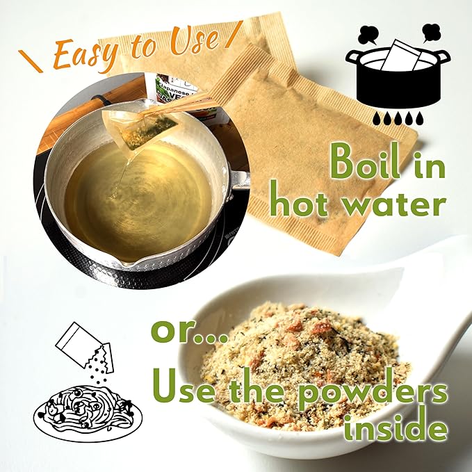 YAMASAN KYOTO UJI Japanese Umami Vegan Dashi Stock Powder, Healthy Veggie Dashi Packet, Vegetable Broth, Quick and Easy to Use, Gluten and Allergen Free, Sugar Free, No-MSG, 6g×15Packets