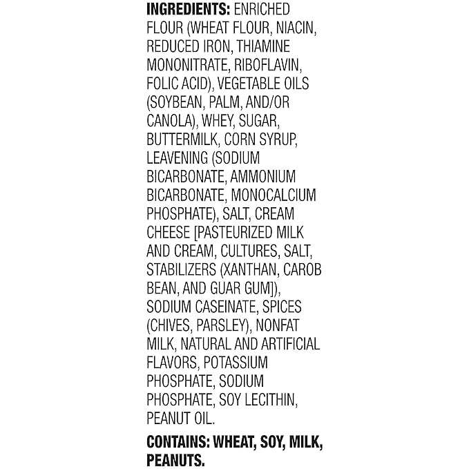 Lance Sandwich Crackers, Captain's Wafers Cream Cheese & Chives, 20 Count Box (Pack of 6)