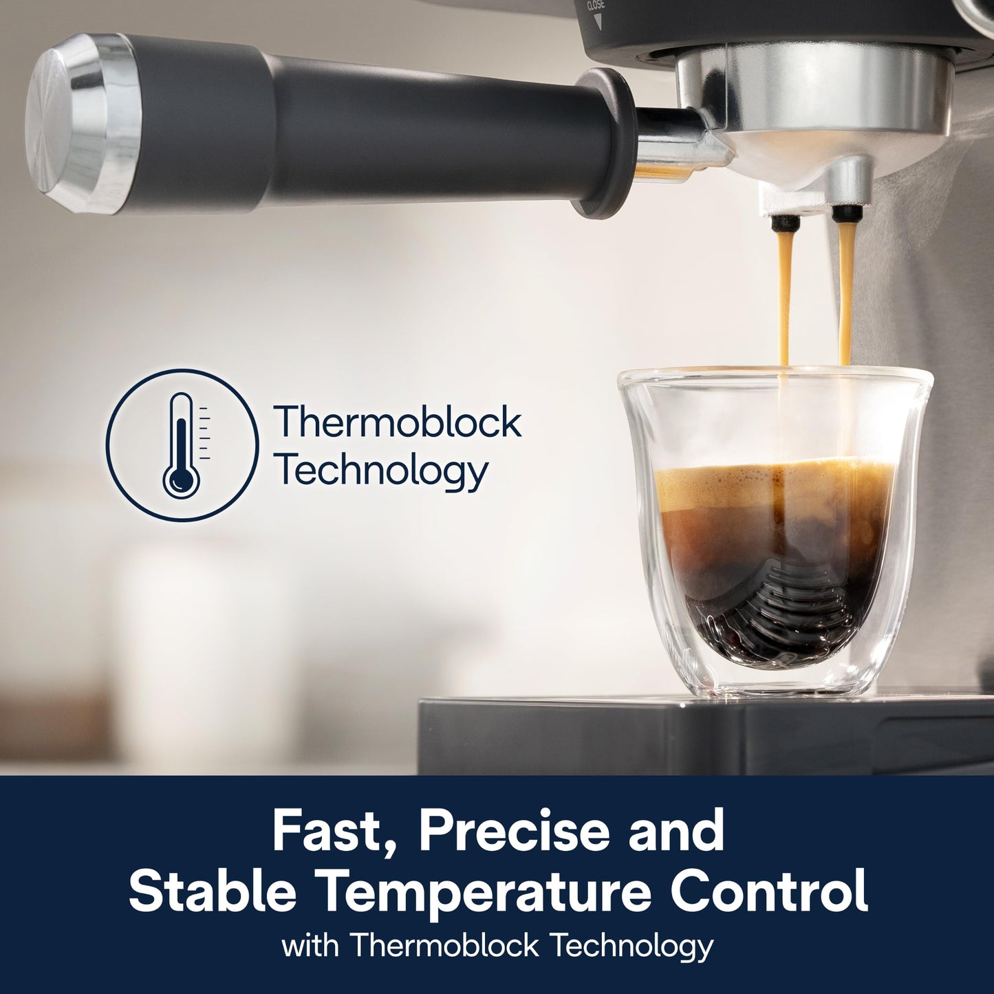 De'Longhi Classic Signature Espresso Machine, Adjustable Milk Frother