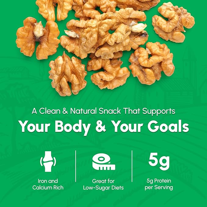 California Raw Walnuts- 4 Pounds, Resealable Package-Fresh, No Shell, Unsalted-All Natural Dry Halves and Chopped Pieces-For Snacking, Kids, Baking Brownies, Diet- Kosher Certified- by We Got Nuts