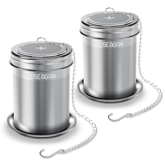 HOUSE AGAIN Tea Infuser, Extra Fine Mesh Tea Infusers for Loose Tea, 18/8 Stainless Steel Tea