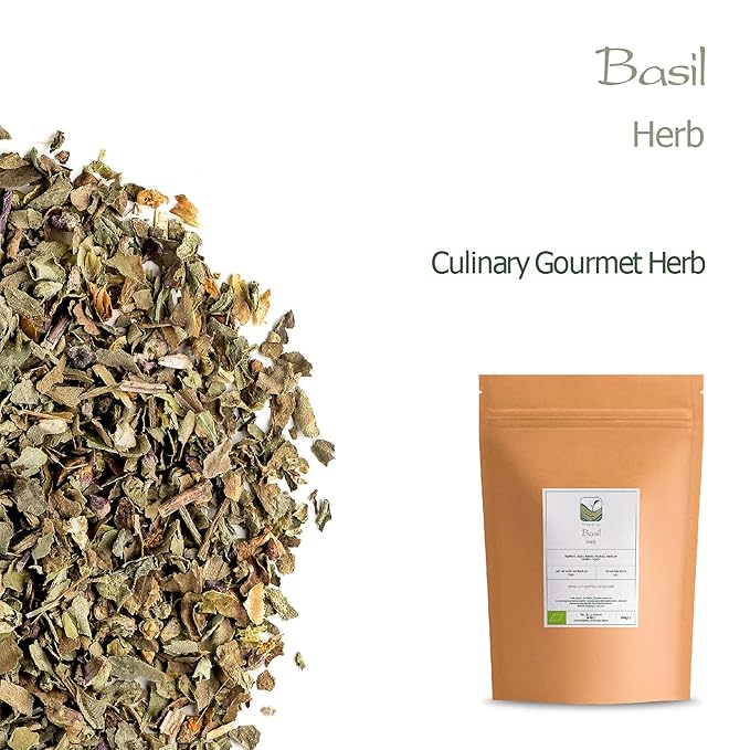Basil Leaves Organic Culinary Herb - Perfect For Pesto - Sweet Basel - Dry Ocimum Basilicum - Basil Organic Dry Basil Leaves Basil Herb Basil Organic Leaves Dried Herb Basil Herb Cooking