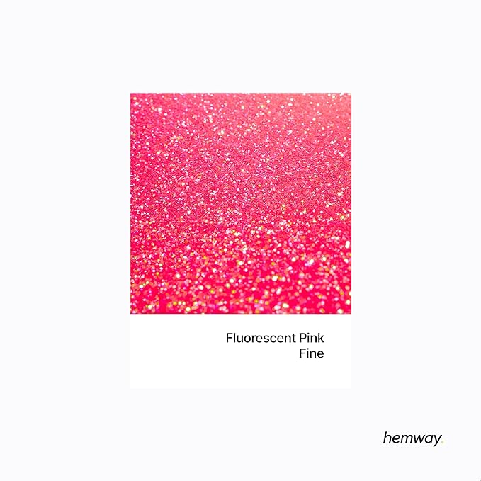 Hemway Premium Glitter Shaker - Fluorescent Pink | 130g Fine Metallic Flake Sequins for Resin & Epoxy Crafts | Craft Supplies for Tumblers, Festival, Art