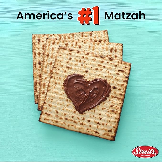 Streit's Lightly Salted Matzo - America's #1 Matzah, Thin & Crispy, Non-GMO, Low Fat, Vegan, Nut Free, Family Owned, Kosher Certified, Pair with Soups, Spreads & Salads (11oz, Pack of 3)