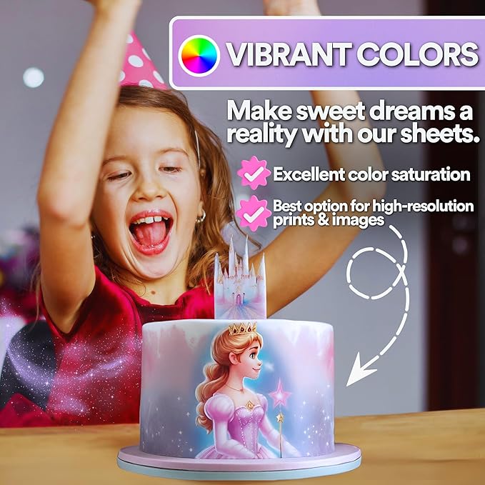 paper2eat Frosting Sheets Premium 8.5“ x 11“ - 3 Count - White Edible Icing Sheets