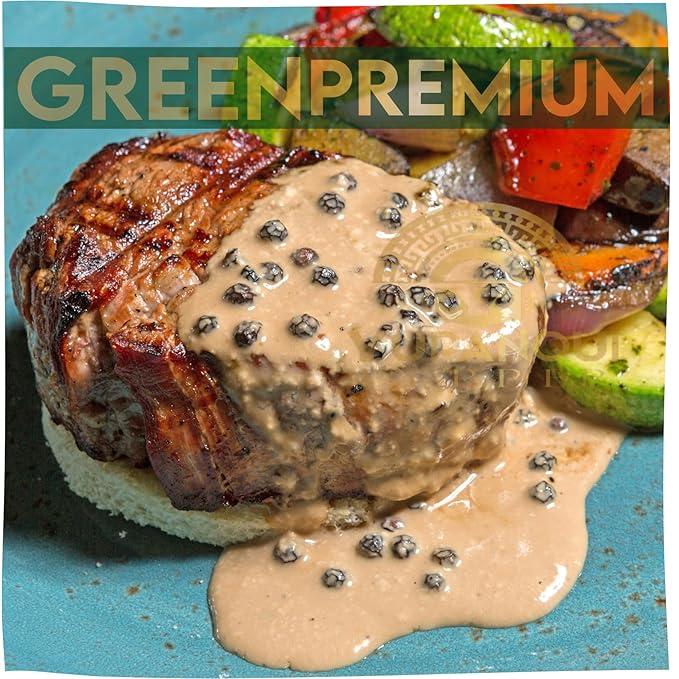 YUPANQUI Green Peppercorns for Grinder Refill [14oz] Exotic Green Peppercorn with Lime Hints - Best Organic Peppercorns for ITALIAN CUISINE & more