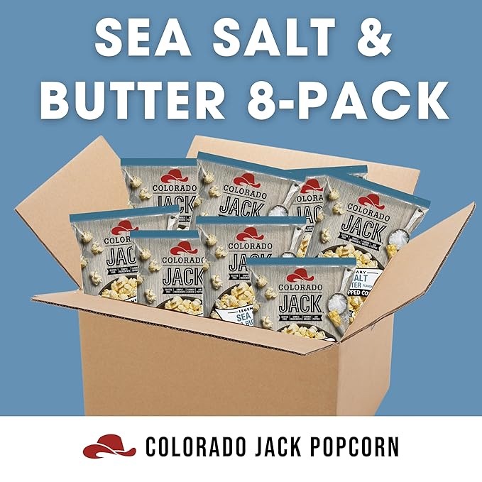 Gourmet Popcorn Variation (1.75 oz (Pack of 8), Sea Salt & Butter)