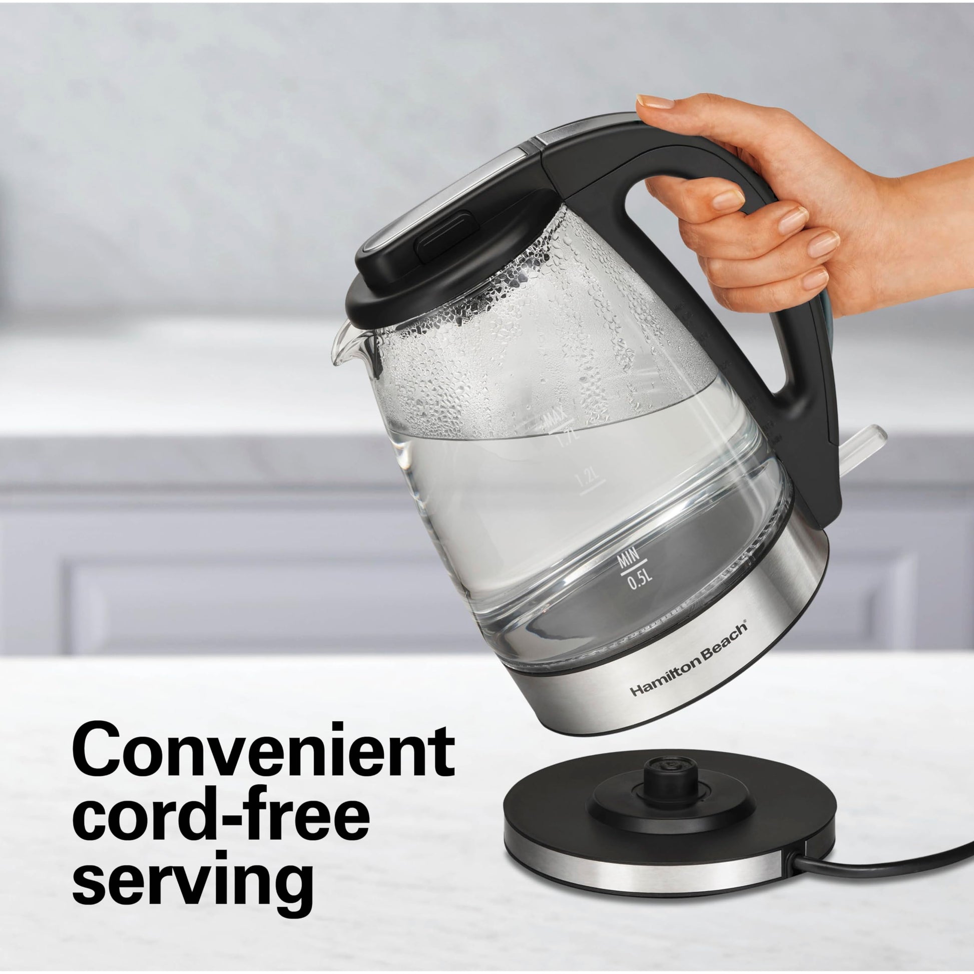 Hamilton Beach 1.7 Liter Electric Tea Kettle, Water Boiler & Heater
