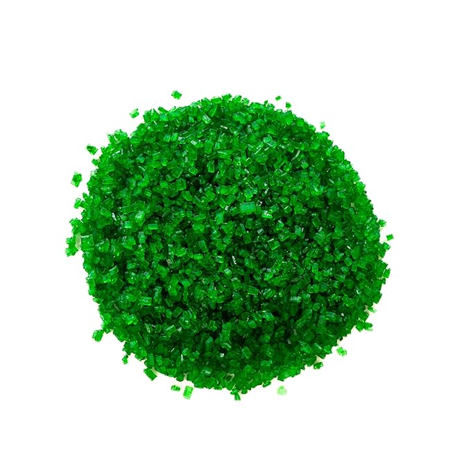 Bakerpan Sugar Sprinkles for Baking - 7 Ounce leaf Green Decorating Sugar Crystals for Cookies, Cake Pops, Ice Cream (Made in USA)