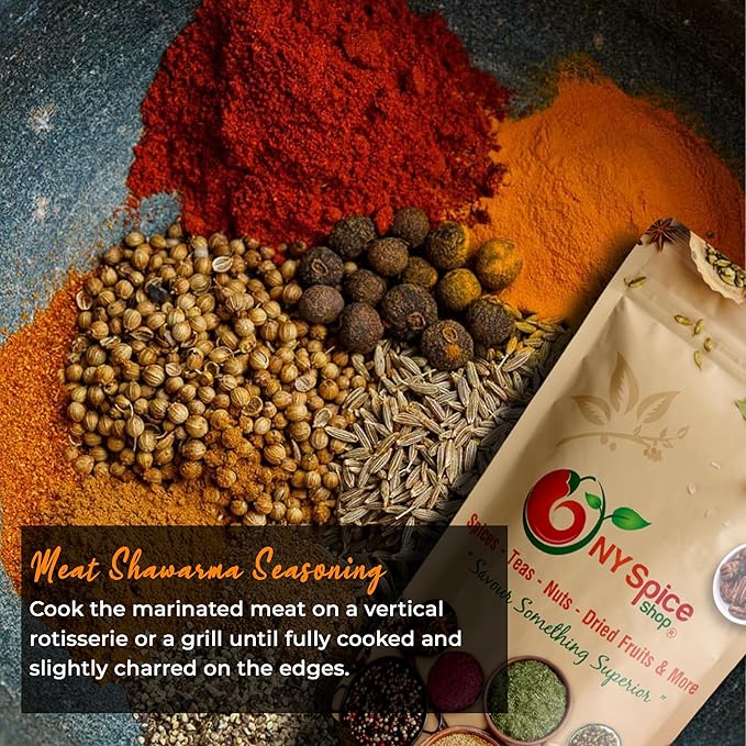 NY Spice Shop Meat Shawarma Seasoning - Authentic Mediterranean Blend Grilling Spices for Meat - Fresh Middle Eastern Spice Mix for Shawarma ??6 Ounce