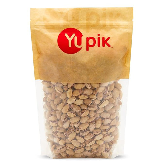 Yupik Dry Roasted Unsalted Pistachios, In Shell, 2.2 lb (35.3 oz), Gluten-Free, Kosher, Crunchy Whole Nuts With Shell, No Added Salt, Oil-Free, Source of Fiber, Protein Nuts, Healthy Snacks