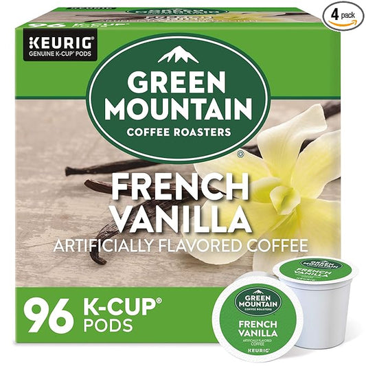 Green Mountain Coffee Roasters French Vanilla Coffee, Keurig Single-Serve K-Cup pods, Light Roast, 96 Count